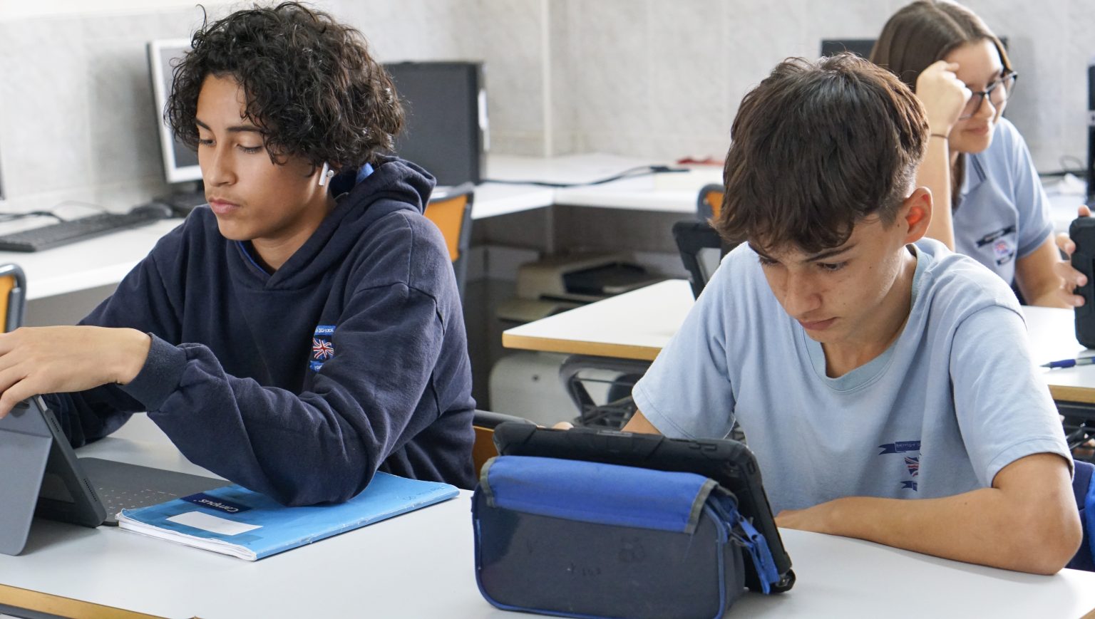 Secondary students working in class at Trinity